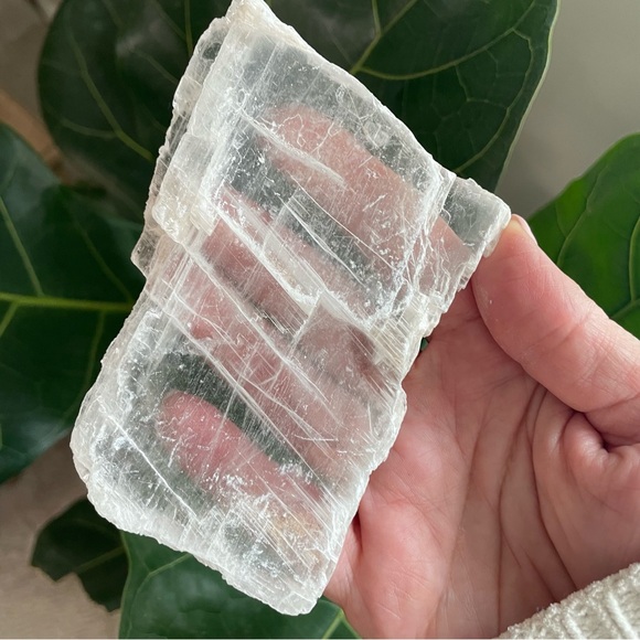 Four piece Crystal collection. Selenite, petrified wood, Amazon, Jasper, - Picture 6 of 7